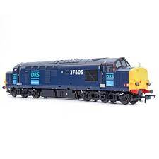 Accurascale 37/6 37605 Direct Rail Services blue with original logos- DCC Ready - Chester Model Centre