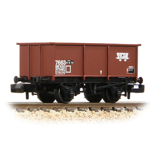 Graham Farish N Gauge 377-278B BR 27T Steel Tippler Wagon BR Bauxite (TOPS) With Load - Chester Model Centre