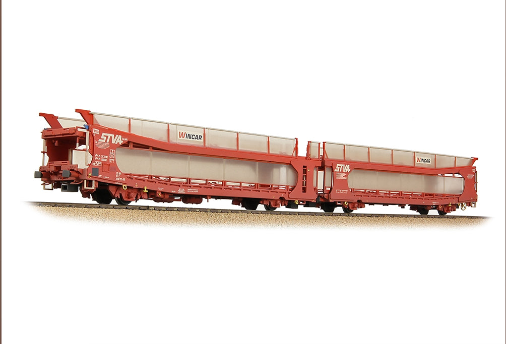 Bachmann 38-250K IPA Twin Double Deck Car Transporter STVA Red - Weathered - Chester Model Centre
