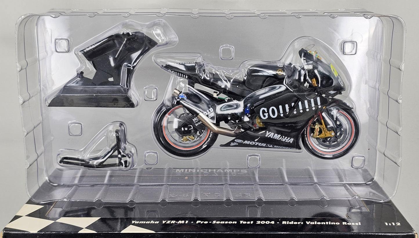 MINICHAMPS 122 043946 - 1/12 Scale YAMAHA YZR-M1 Pre-Season Test 2004 Valentino Rossi - Chester Model Centre