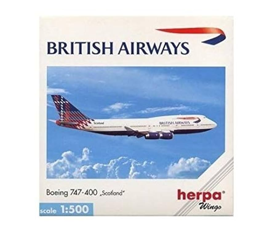 Herpa Wings 1:500 British Airways Boeing 747-400 "Scotland" 502603 - Chester Model Centre
