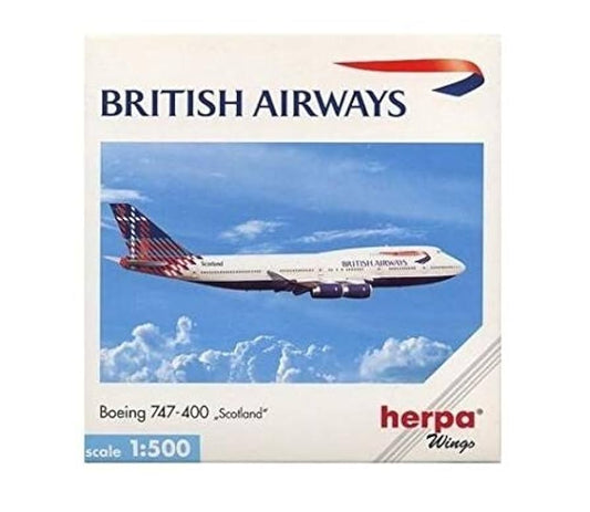 Herpa Wings 1:500 British Airways Boeing 747-400 "Scotland" 502603 - Chester Model Centre
