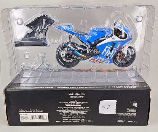 MINICHAMPS 122 083096 1/12 Scale Die-Cast YAMAHA YZR-M1 Valentino Rossi Fiat Yamaha Team MotoGP Barcelona 2008 - Chester Model Centre