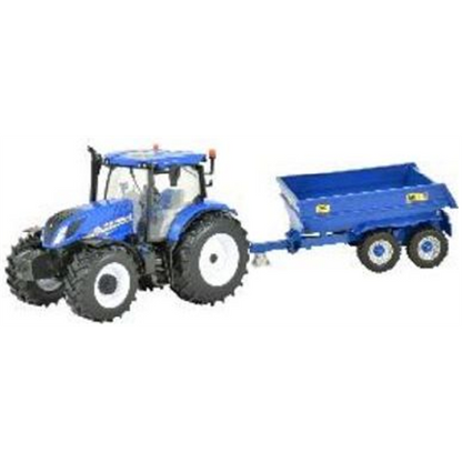 Britains Farm Series 1:32 Scale 43268 New Holland T6 Tractor with Trailer Play Set