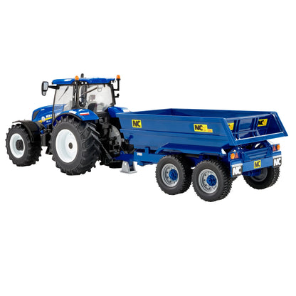 Britains Farm Series 1:32 Scale 43268 New Holland T6 Tractor with Trailer Play Set