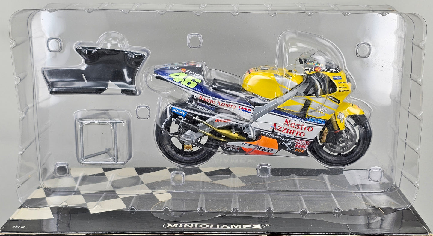 MINICHAMPS 122 016146 - 1/12 Scale Die-Cast HONDA NSR 500 Team Nastro Azzuro 500cc GP 2001 - Chester Model Centre