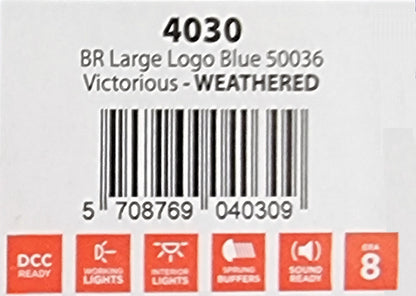 Heljan 7mm (O Gauge) 4030 - Class 50 036 'Victorious' BR Large Logo Blue Weathered Diesel Locomotive - Chester Model Centre