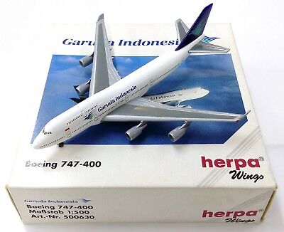 Herpa Wings 1:500 Garuda Indonesia Boeing 747-400 500630 - Chester Model Centre