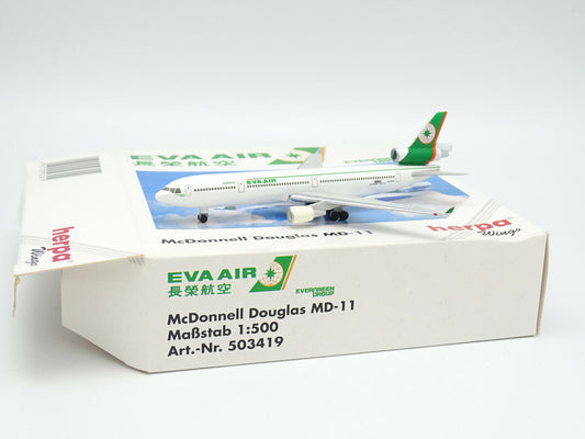Herpa Wings 1:500 Eva Air McDonnell Douglas MD-11 503419 - Chester Model Centre