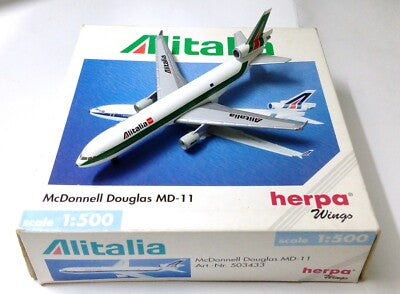 Herpa Wings 503433 Alitalia McDonnell Douglas MD-11 (1:500) - Chester Model Centre