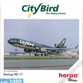 Herpa Wings 503440 City Bird The Flying Dream Boeing MD-11 (1:500) - Chester Model Centre