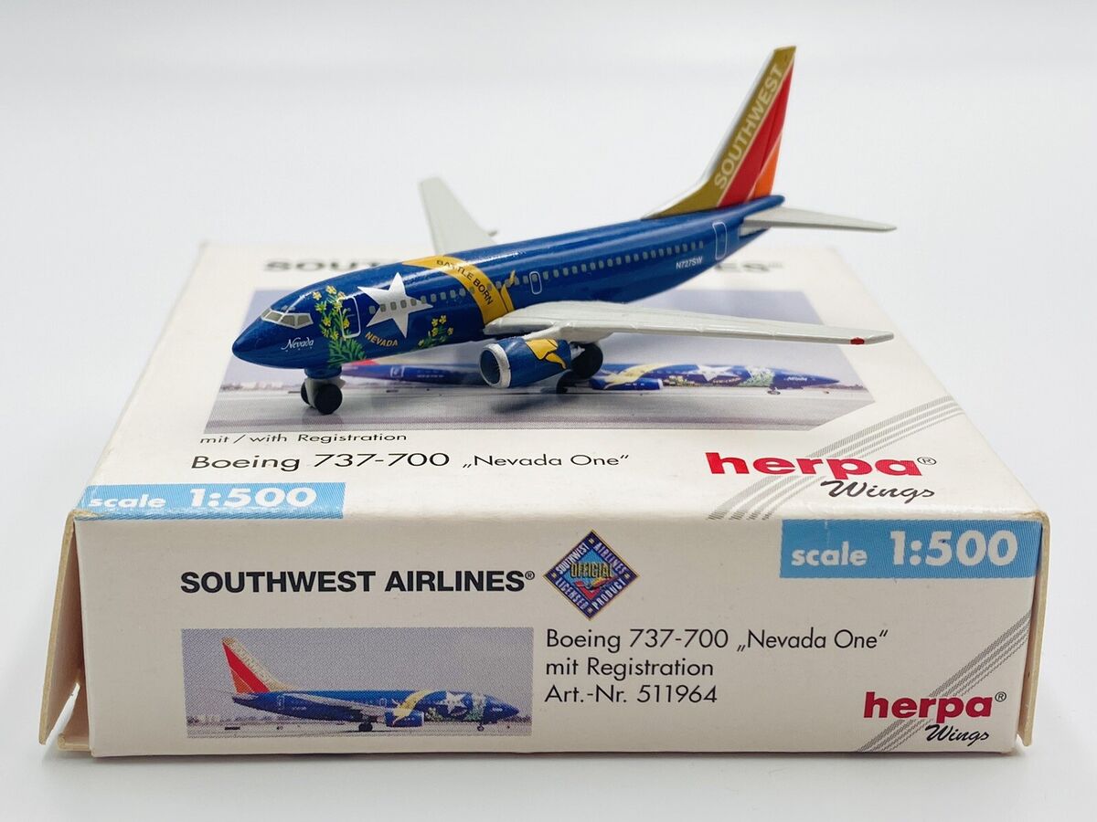 Herpa Wings 1:500 Southwest Airlines Boeing 737-700 'Nevada One' 511964 - Chester Model Centre