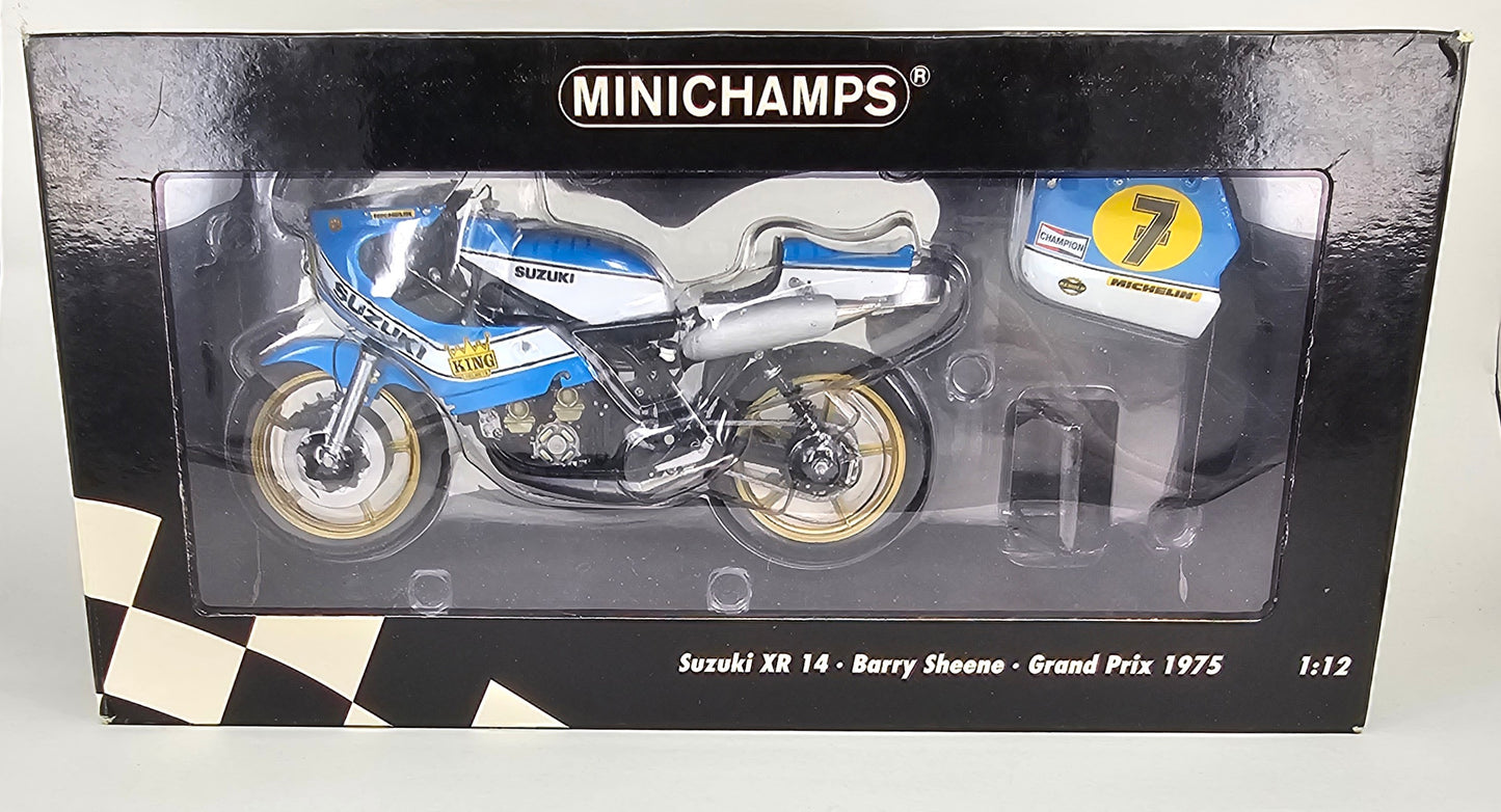 MINICHAMPS 122 760007 1/12 Scale Die-Cast SUZUKI XR14 Barry Sheene Grand Prix 1975 - Chester Model Centre