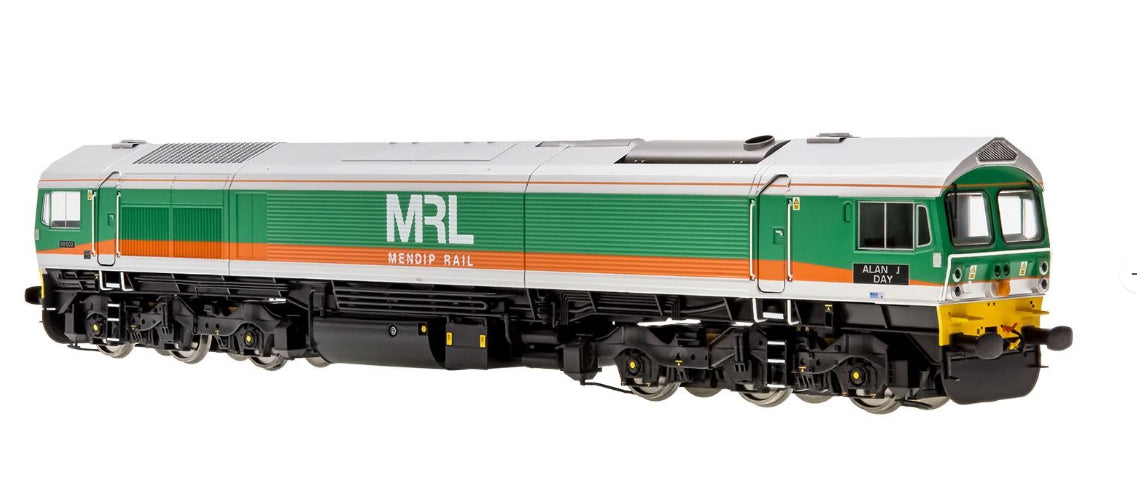 Dapol 4D-005-007 Class 59 59002 Mendip Rail Green/Orange - Alan J Day - Chester Model Centre
