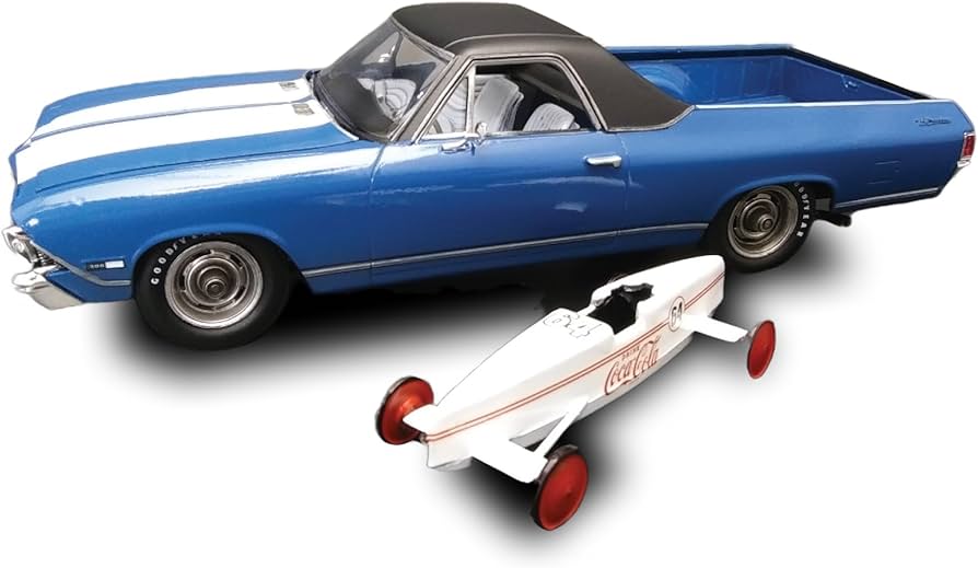 AMT 1:25 1968 Chevy el Camino Coca-Cola w/Soap Box Racer - Chester Model Centre