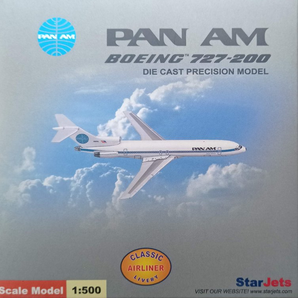 Schuco Star Jets 1:500 Pan Am Boeing 727-200 Die-Cast Precision Model SJPAA170 - Chester Model Centre