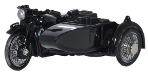 Oxford Diecast 76BSA006 Motorbike and Sidecar Police - 1:76 Scale - Chester Model Centre