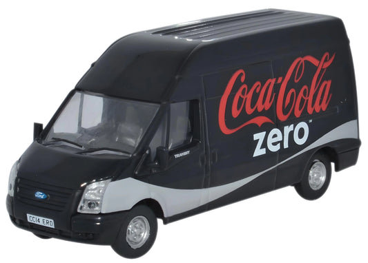 Oxford Diecast Ford Transit LWB High Roof Coke Zero - 1:76 Scale - Chester Model Centre