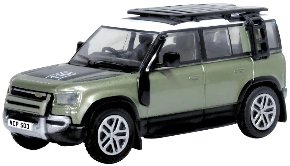 Oxford Diecast New Land Rover Defender 110 Pangea Green - Chester Model Centre