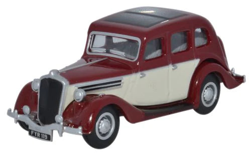 Oxford Diecast Wolseley 18/85 Maroon/Ivory - 1:76 Scale - Chester Model Centre