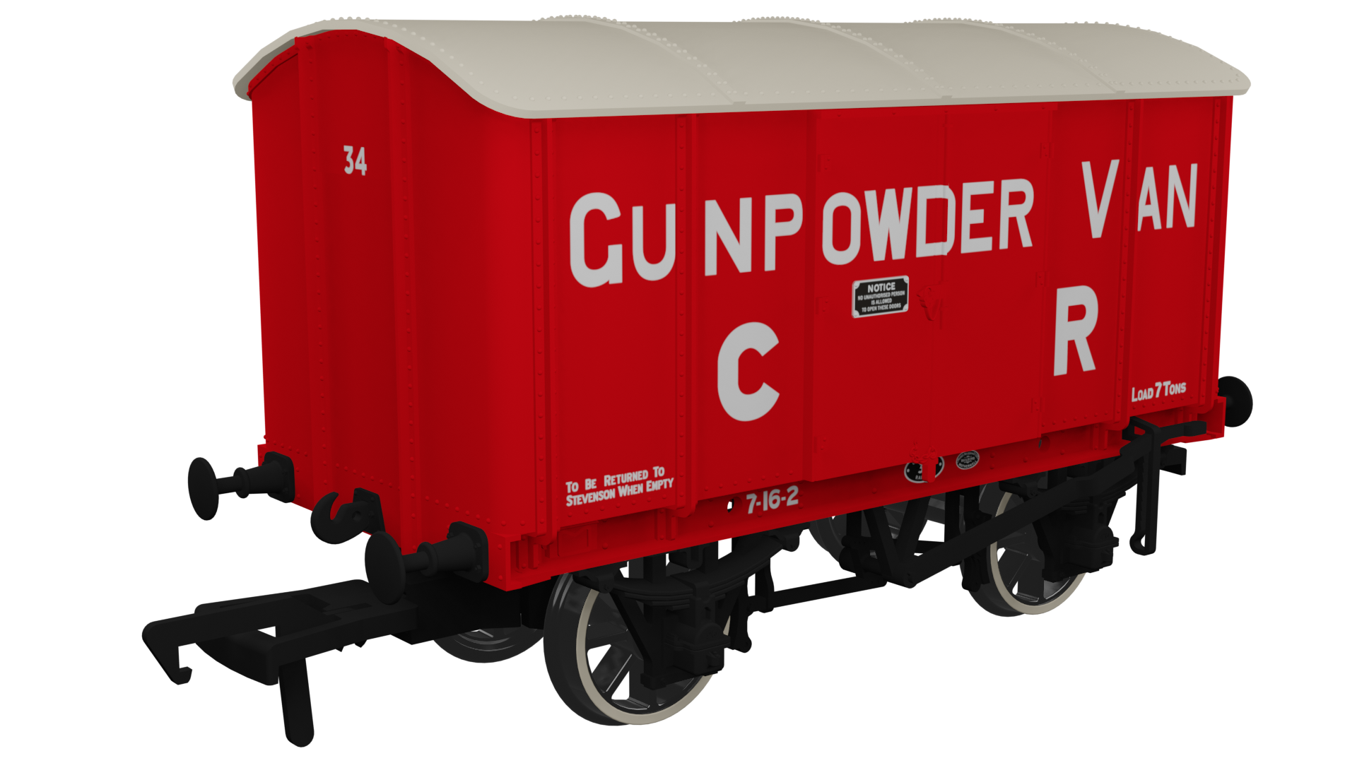 Rapido 908022 OO Gauge Caledonian Railway Gunpowder Van No.34 - Chester Model Centre