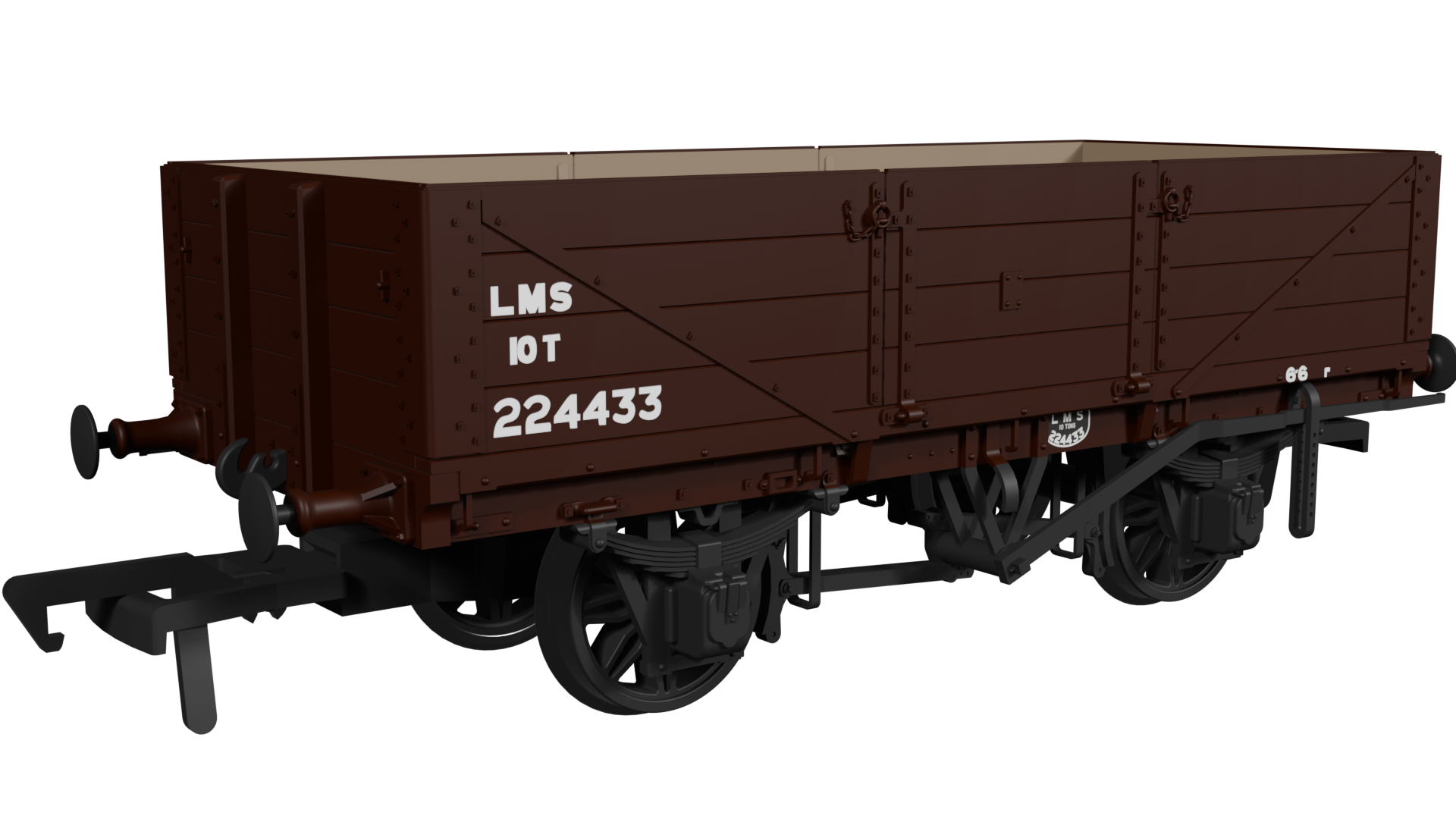Rapido LNWR D84 4-Plank Open – No.224433 LMS Bauxite (post-1936) - Chester Model Centre