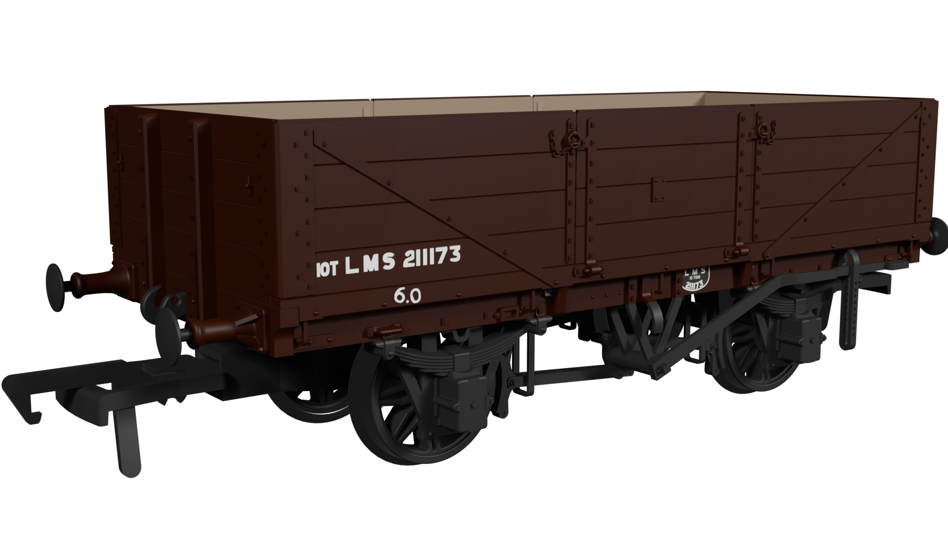Rapido  LNWR D84 4-Plank Open – No.211173 LMS Bauxite (post-1936) - Chester Model Centre