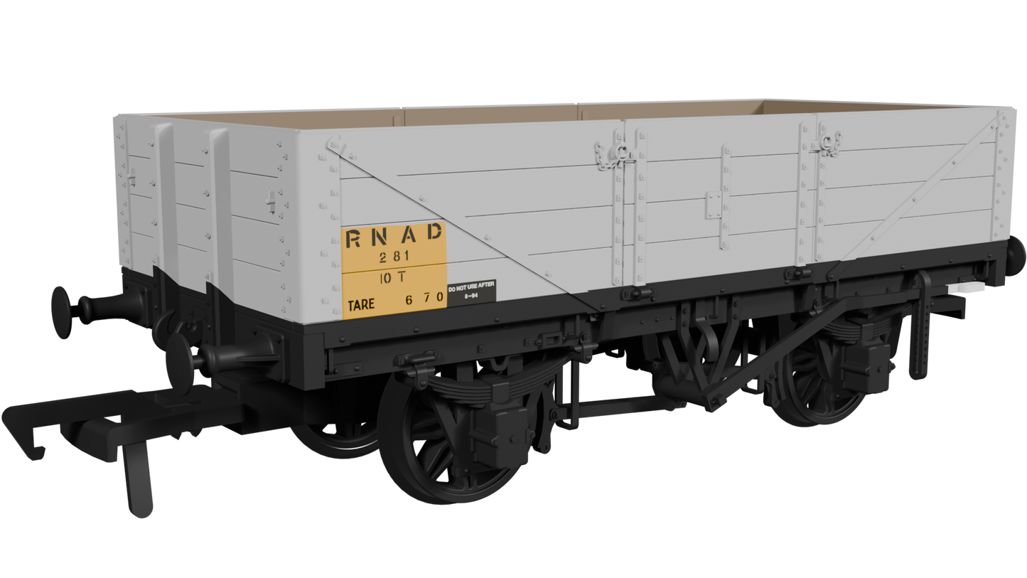 Rapido LNWR D84 4-Plank Open – No.281 RNAD Grey - Chester Model Centre