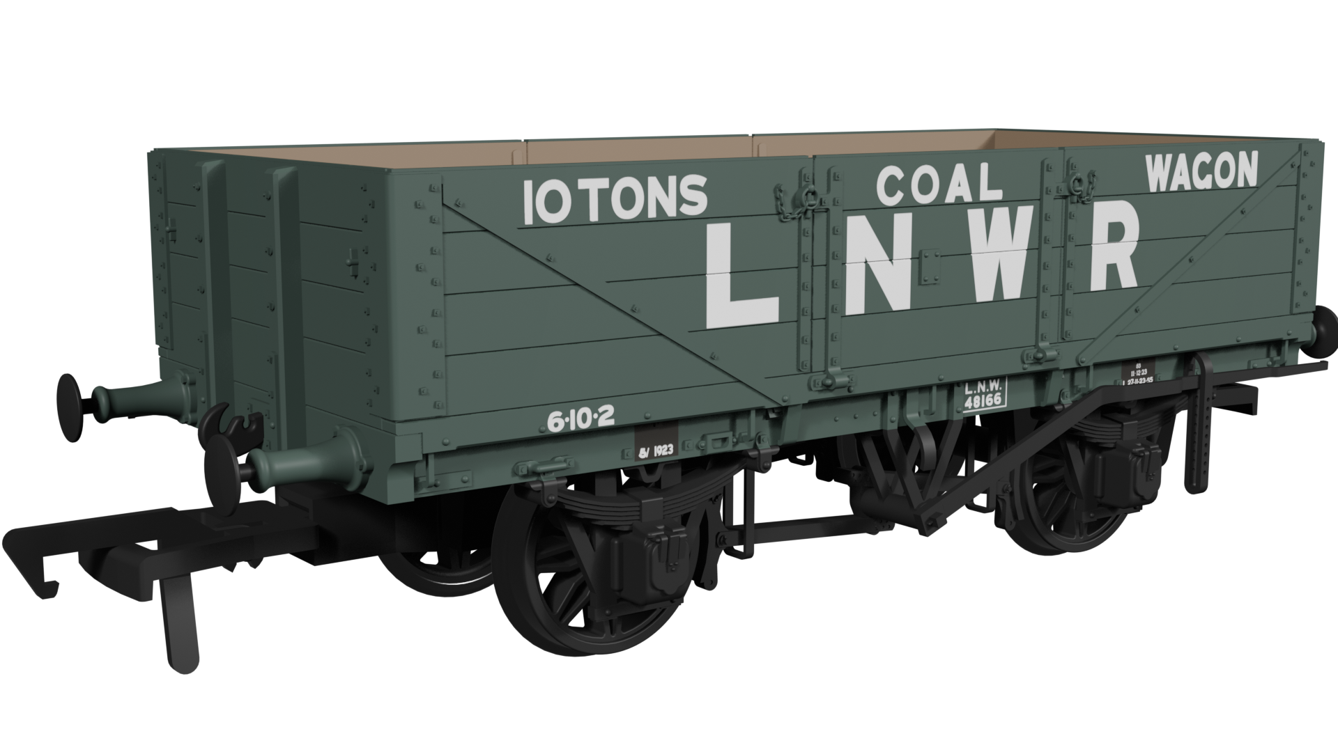 Rapido LNWR D90 4-Plank Open – No.48166 LNWR Loco Coal - Chester Model Centre