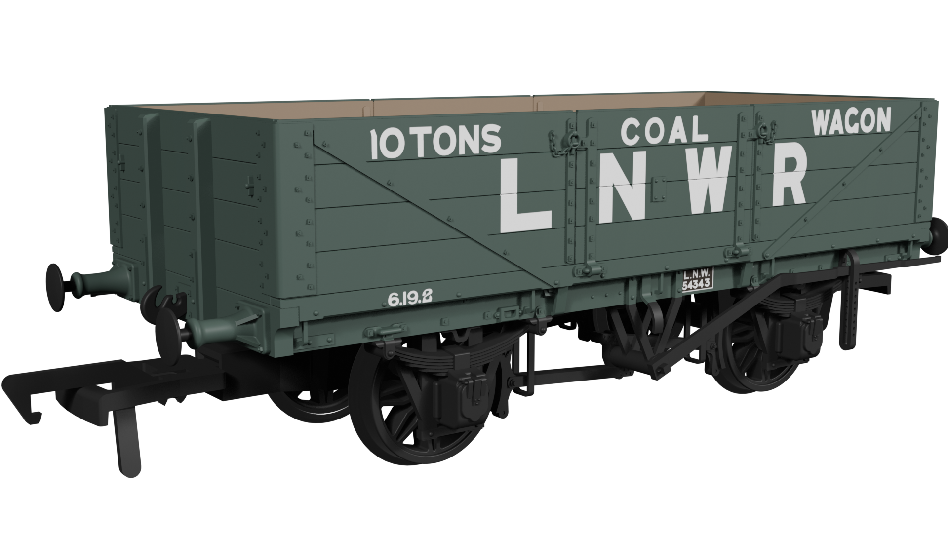 Rapido LNWR D90 4-Plank Open – No.54343 LNWR Loco Coal - Chester Model Centre