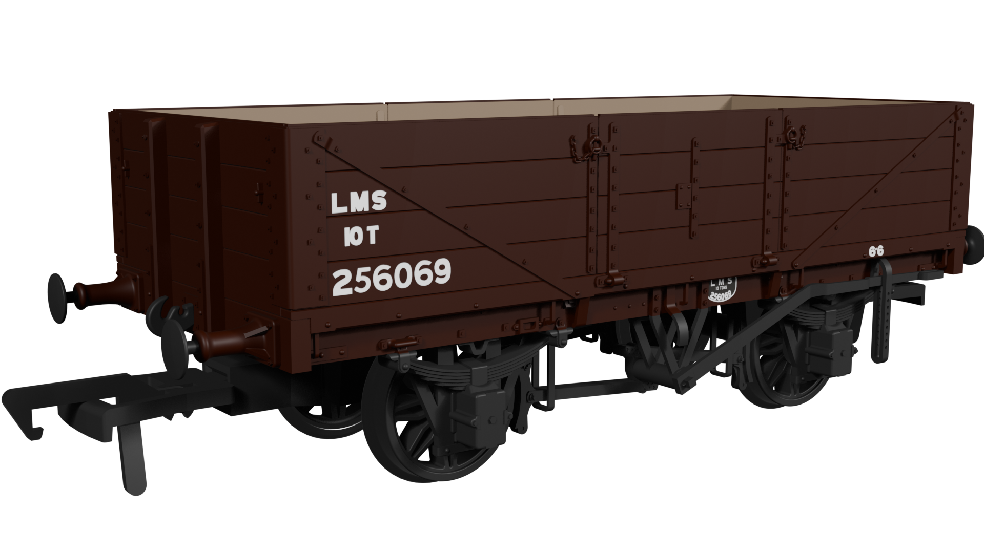 Rapido LNWR D90 4-Plank Open – No.256069 LMS Bauxite (post-1936) - Chester Model Centre