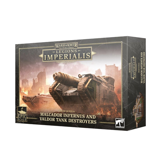 Legions Imperialis Solar Auxilia Malcador Infernus and Valdor Tank Destroyers PRE-ORDER RELEASE 2ND MARCH 2024 - Chester Model Centre