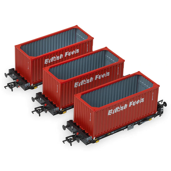 Accurascale OO Gauge PFA Container Wagon - British Fuels Coal Containers I - Chester Model Centre