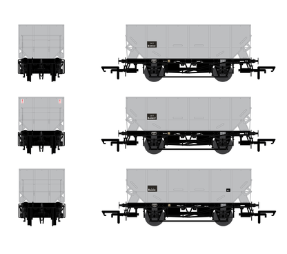 ACCURASCALE (ACC2532) BR HOPPER 21T Triple Pack A (BR Freight Grey) - Chester Model Centre