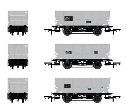 ACCURASCALE (ACC2538) BR HOPPER HTO Triple Pack E - BR Freight Grey - Chester Model Centre