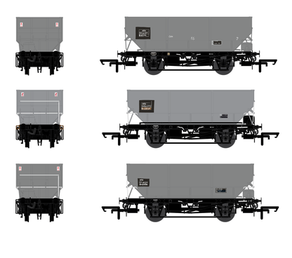 ACCURASCALE (ACC2540) BR HOPPER HTV Triple Pack G - BR Freight Grey - Chester Model Centre