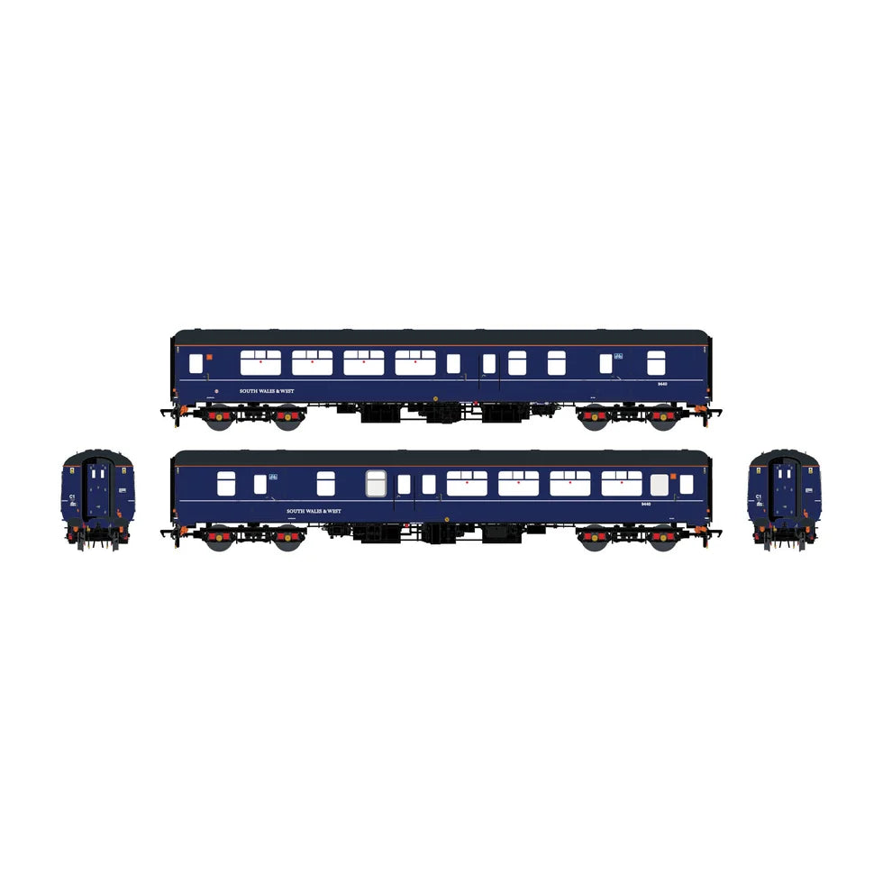 ACCURASCALE #ACC2918 BR MK2c TSO 9440 Brake Open Second - Small Toilet Window (South Wales & West Blue)