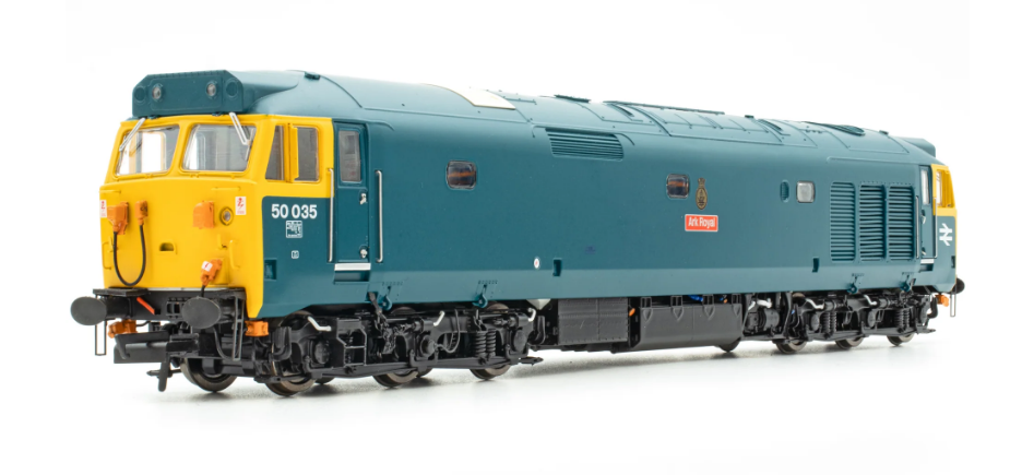 ACCURASCALE ACC2385 BR Class 50 Locomotive - 50035 ARK ROYAL BR Blue Pre-Refurbishment (Era 7)