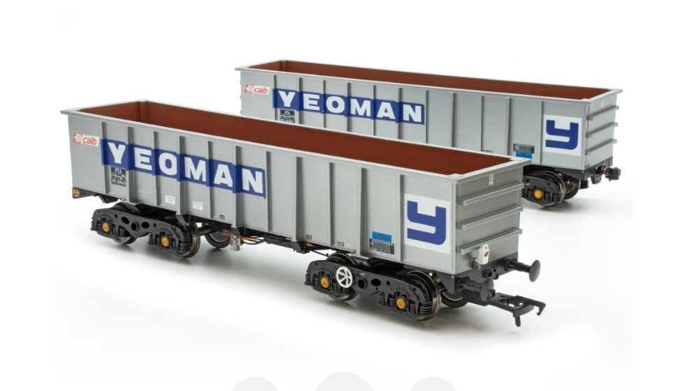 ACCURASCALE ACC2962 PTA Hoppers Pack 1 (Inners and Outers)  FOSTER YEOMAN Silver (CIAB) with working tail light Era 8/9