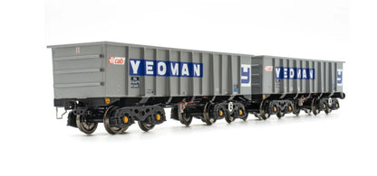ACCURASCALE ACC2962 PTA Hoppers Pack 1 (Inners and Outers)  FOSTER YEOMAN Silver (CIAB) with working tail light Era 8/9