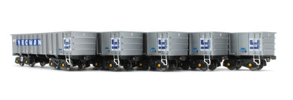 ACCURASCALE ACC2963 Set of 5 PTA Hoppers Pack 2 - Foster Yeoman Silver (CAIB) Wagons Era 8/9