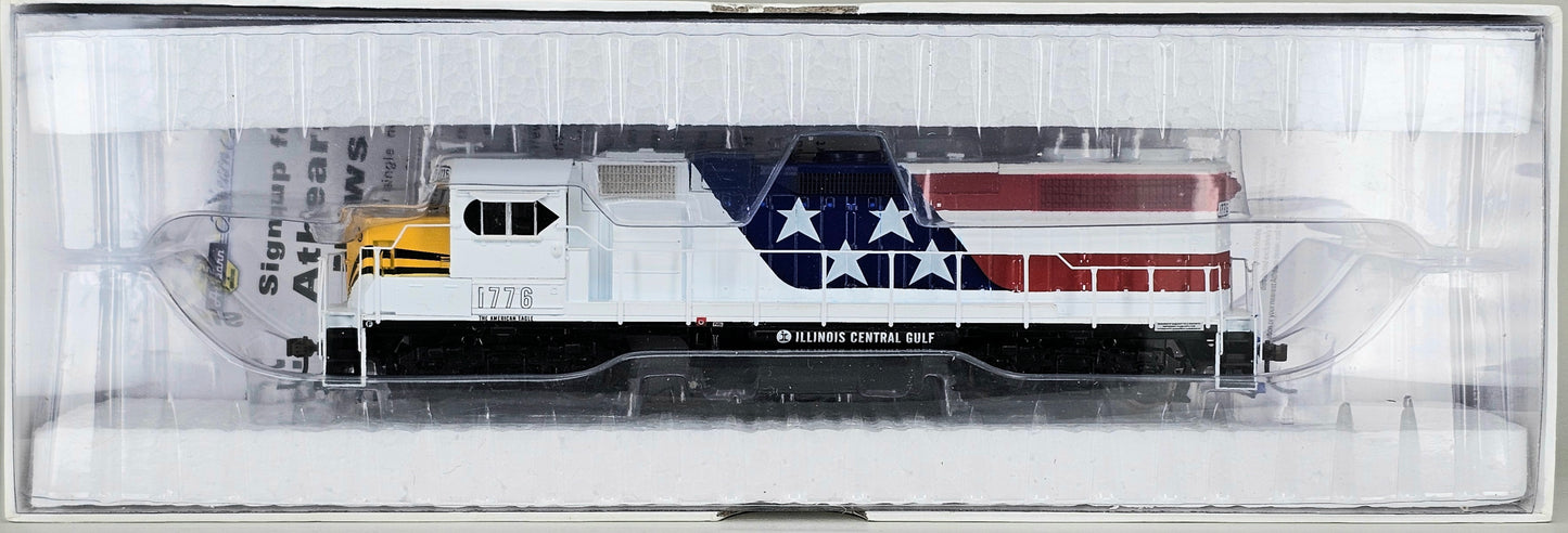 ATHEARN HO Gauge #78904 GP38-2 Illinois Central Gulf BICENTENNIAL #1776 - DC Only