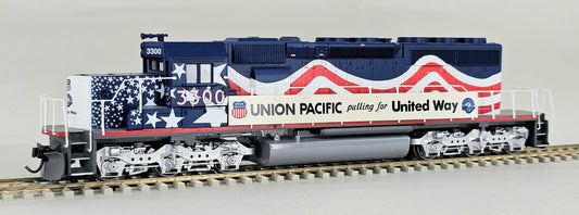 ATHEARN HO Gauge #8000 SD40-2 UP United Way Running No.3300 - DCC Quick Plug Equipped