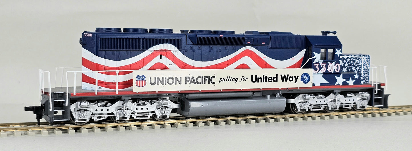 ATHEARN HO Gauge #8000 SD40-2 UP United Way Running No.3300 - DCC Quick Plug Equipped