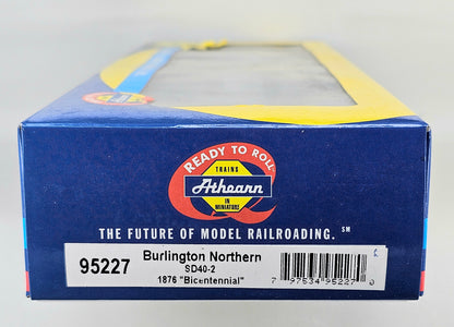 ATHEARN HO Gauge #95227 SD40-2 Burlington Northern 1876 BICENTENNIAL - DCC Quick Plug Equipped