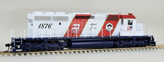 ATHEARN HO Gauge #95227 SD40-2 Burlington Northern 1876 BICENTENNIAL - DCC Quick Plug Equipped