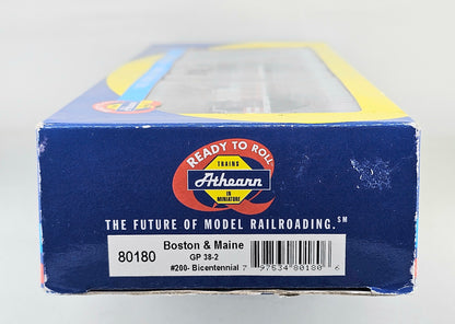 ATHEARN #80180 HO Gauge GP38-2 Boston & Maine #200 Bicentennial Locomotive (DC)