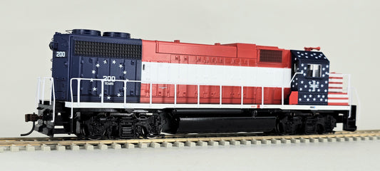 ATHEARN #80180 HO Gauge GP38-2 Boston & Maine #200 Bicentennial Locomotive (DC)