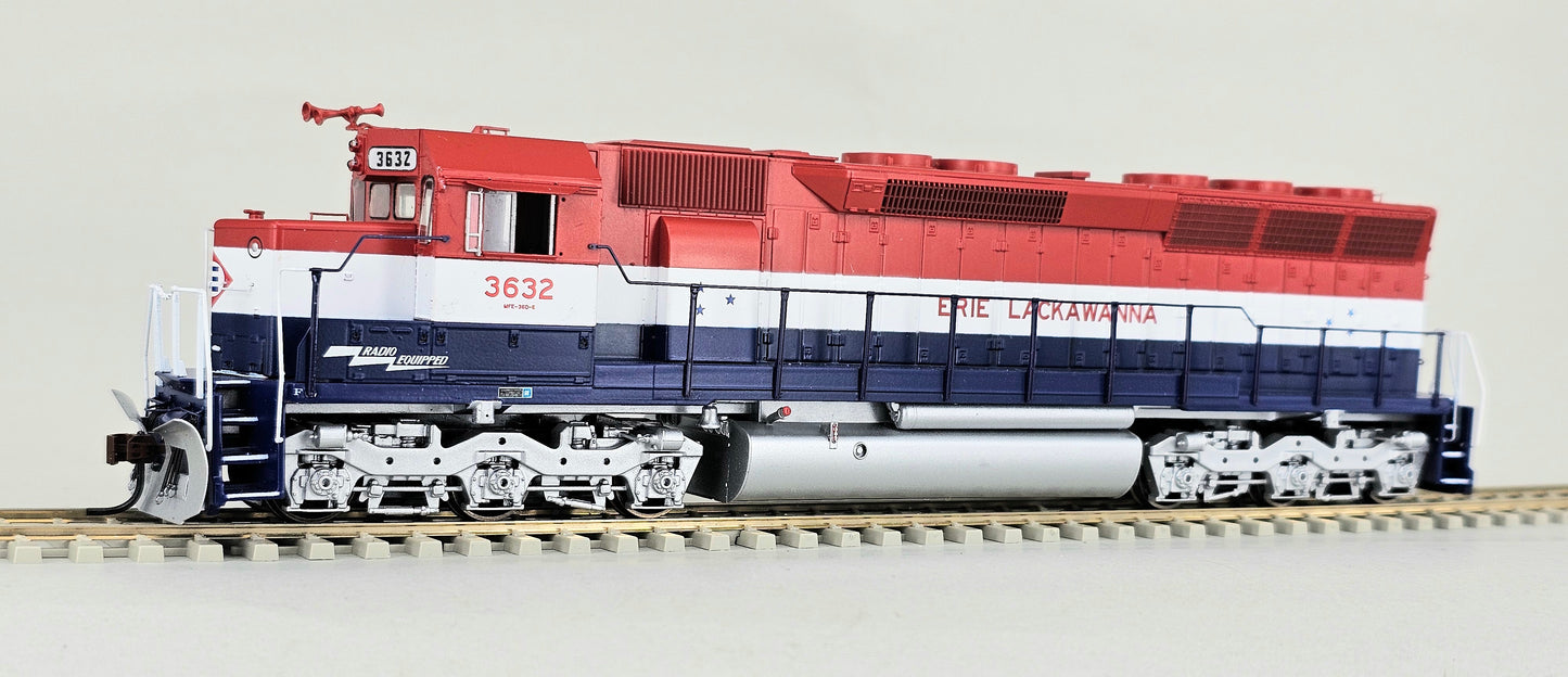 ATHEARN #98039 HO Gauge SD45 'ERIE LACKAWANNA' #3632 (DCC Quick Plug Equipped - 8 pin Manufacturer Specific Decoder)