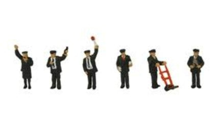 BACHMANN SCENECRAFT #379-303 N Scale Station Staff set of 6 painted figures